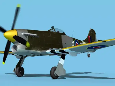 Hawker Hawker Tempest MK1 V06 3D model