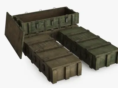 Ammo Boxes Low-poly 3D model get