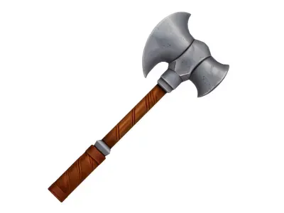 Stylized Medieval Axe 01 Low-poly 3D model