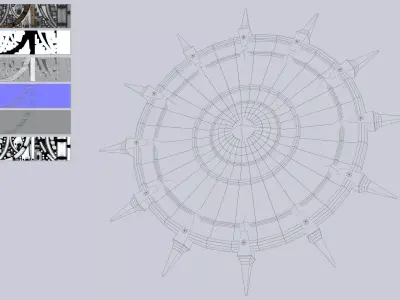 Orc shield Low-poly 3D model