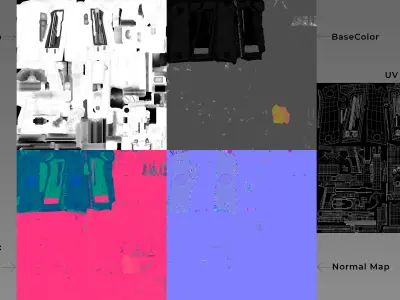 Berreta M9 Low-poly 3D model