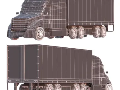 freightliner CONTAINER truck  3D model