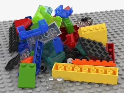 Random Lego Bricks 3D model