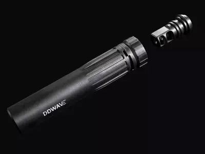 Suppressor Daniel Defence Wave QD Low-poly 3D model