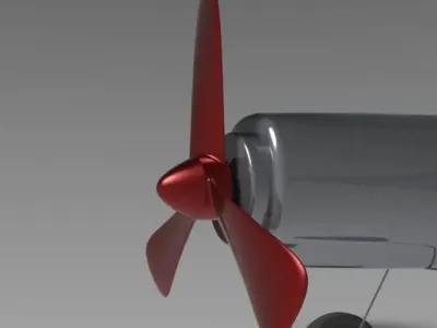 Airplane soviet fighter plane Free 3D model