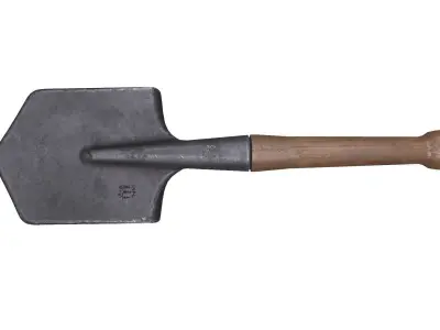 World War 1 Military Sovel Low-poly PBR Low-poly 3D model