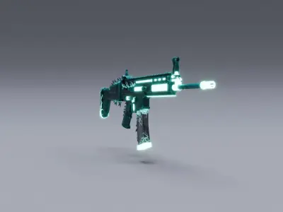 Weapon SCARL GODZILLA Low-poly 3D model