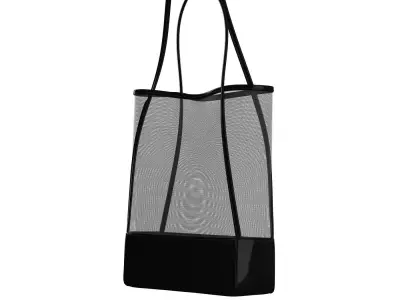 Black Mesh Shopper Bag 3D model