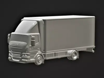mini goods truck static model 3D print model