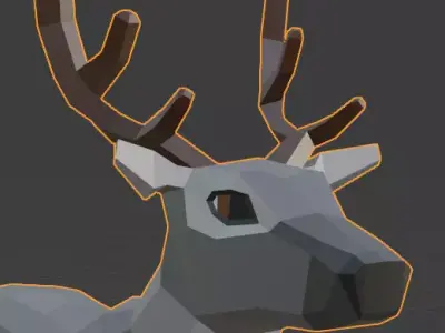 Rudolph the Reindeer Low-poly 3D model