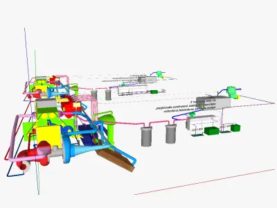 Oxyhydrogen fed AT IC motor 3D model