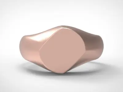 Signet ring unisex 3D print model