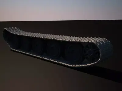 World War 2 tanks tracks Free 3D model