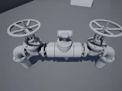 PBR Modular Pipes Set Low-poly 3D model