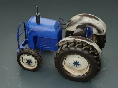 Cartoon Tractor 3D model