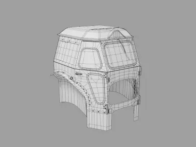 Fordson STA-DRI Cab Low-poly 3D model