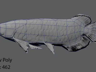 Dragon Fish Low-poly 3D model