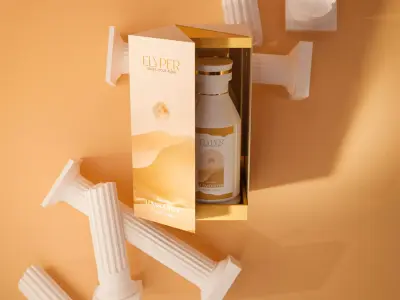 Cosmetic Skincare Product 3D Model Perfume Packaging Set Low-poly 3D model
