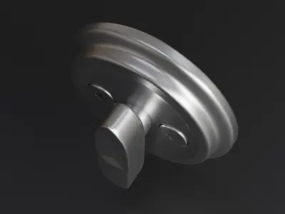 Door Lock Metal Low-poly 3D model