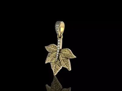 Leaf Pendant 3D print model get