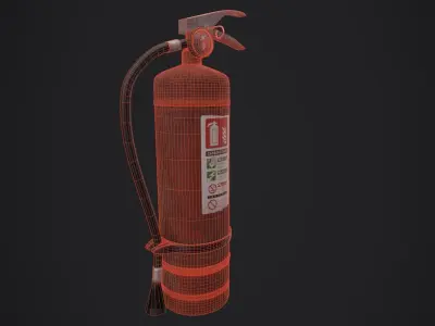 fire extinguisher Low-poly 3D model 18