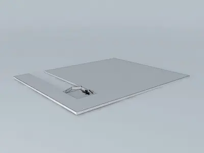 Drydock sheet of paper with pencil Free 3D model