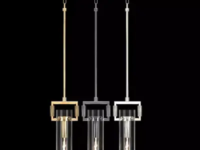 Machinist Glass Cylinder Pendant 2 3D model