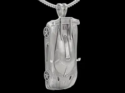 Car pendant gold printable jewelry 3D  printable model 3D print model purchase