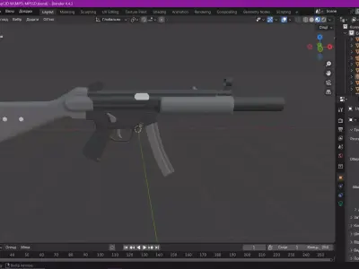 MP5SD Low-poly 3D model