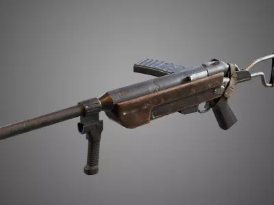 MK-1 gun Low-poly 3D model