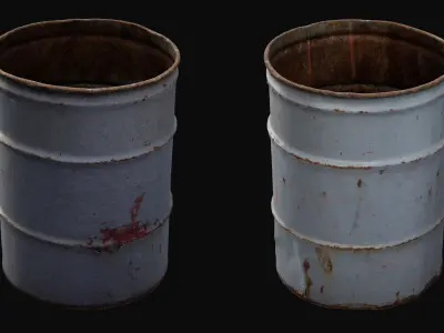 Barrel Rust Metal 01 - HeraScans Free 3D model