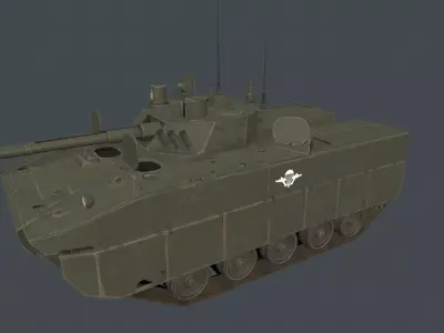BMD-4M armoured tank Low-poly 3D model