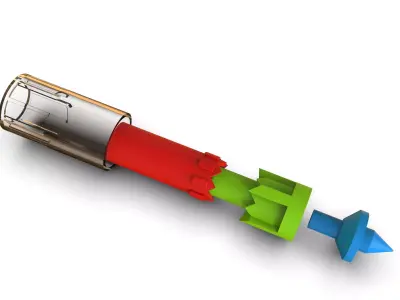 clicking pen mechanism 3D model