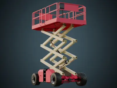 Scissor Lift 2 Basic Low-poly 3D model