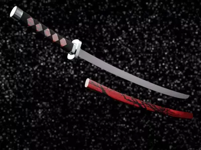 Red style Katana 3D model