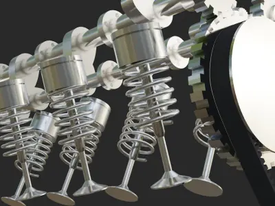 In-Line Four Engine 3D model