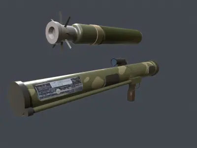 DZG-141 China thermobaric launcher 3D model