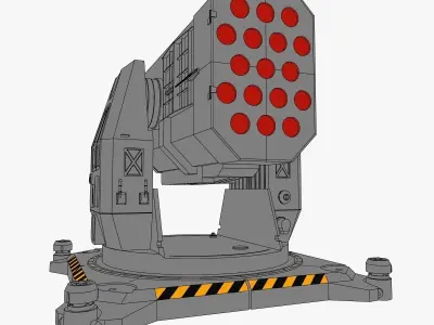Sci-fi Rocket Launcher 3d Model 3D model