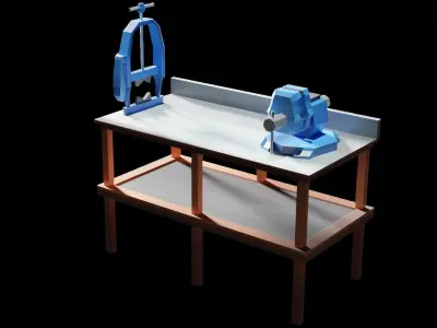 FNV Low-poly Crafting Bench Free low-poly 3D model