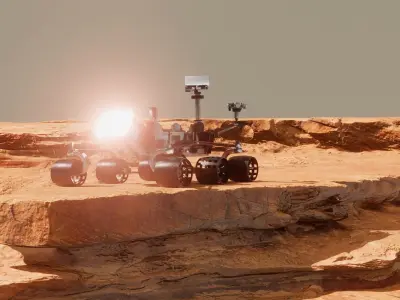 Space Shuttle and Mars Rover 3D models 3D Model Pack