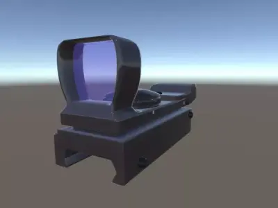 Red Dot Sight Scope Low-poly 3D model