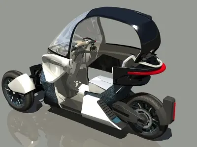 concept trike moto 2019 3D model