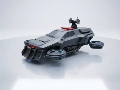 Sci-Fi Hover Vehicle Pack  Futuristic Cyberpunk Cars and Trucks 3D model