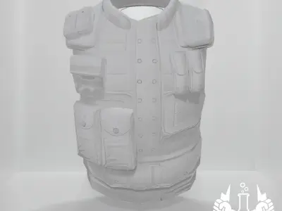 Game-Ready Police Tactical Combat Vest Low-poly 3D model