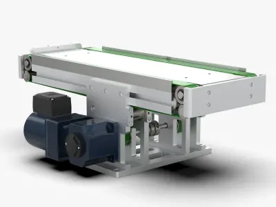 Double Belt Assembly Line Module 3D model