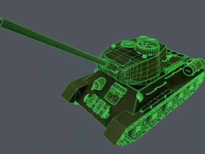 T34 Tank 3D model purchase