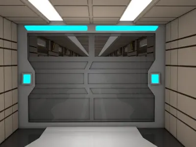 Sci Fi Corridor 3D model 136