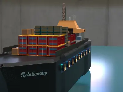 Cargo Container Ship  3D model