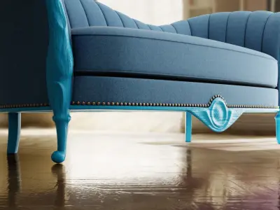 Furniture Sofa Chaise Lounge Low-poly 3D model