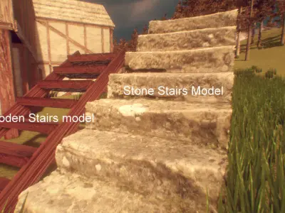 Medieval Buildings and Props Free 3D model